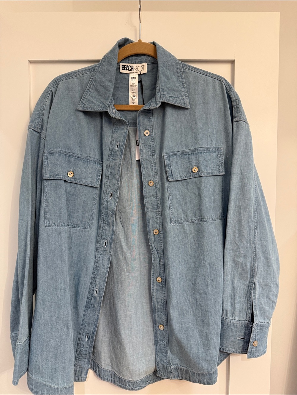 Beach Riot Light Blue Denim Shirt Jacket